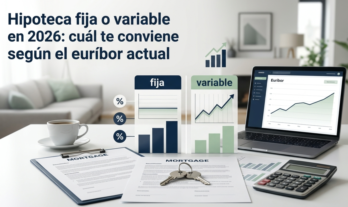 Hipoteca fija o variable en 2026: comparativa según el euríbor actual